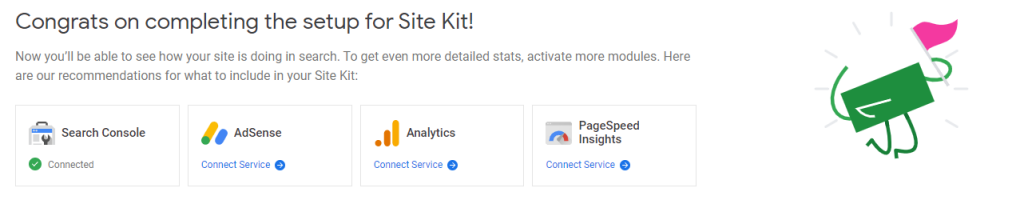 setting up google site kit